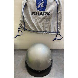 Shark Silver Half Shell Motorcycle Helmet DOT Biker Core Case Moto Lightweight